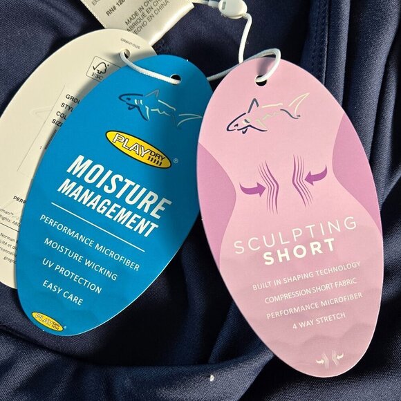 NWT Greg Norman Crossover Flounce Pull-On Golf Skort 18" - L Navy - Picture 6 of 6